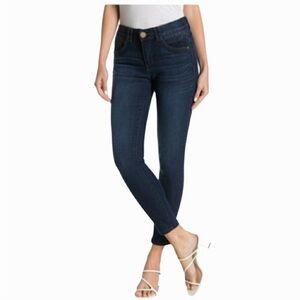 Democracy Dark Wash Skinny Ab Solution Stretch Denim Tummy Control Jeans Sz 14